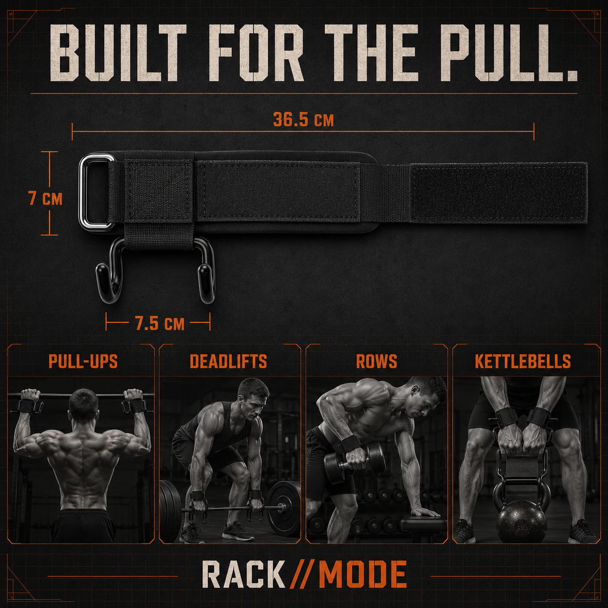 Power Hook Grips — Pair